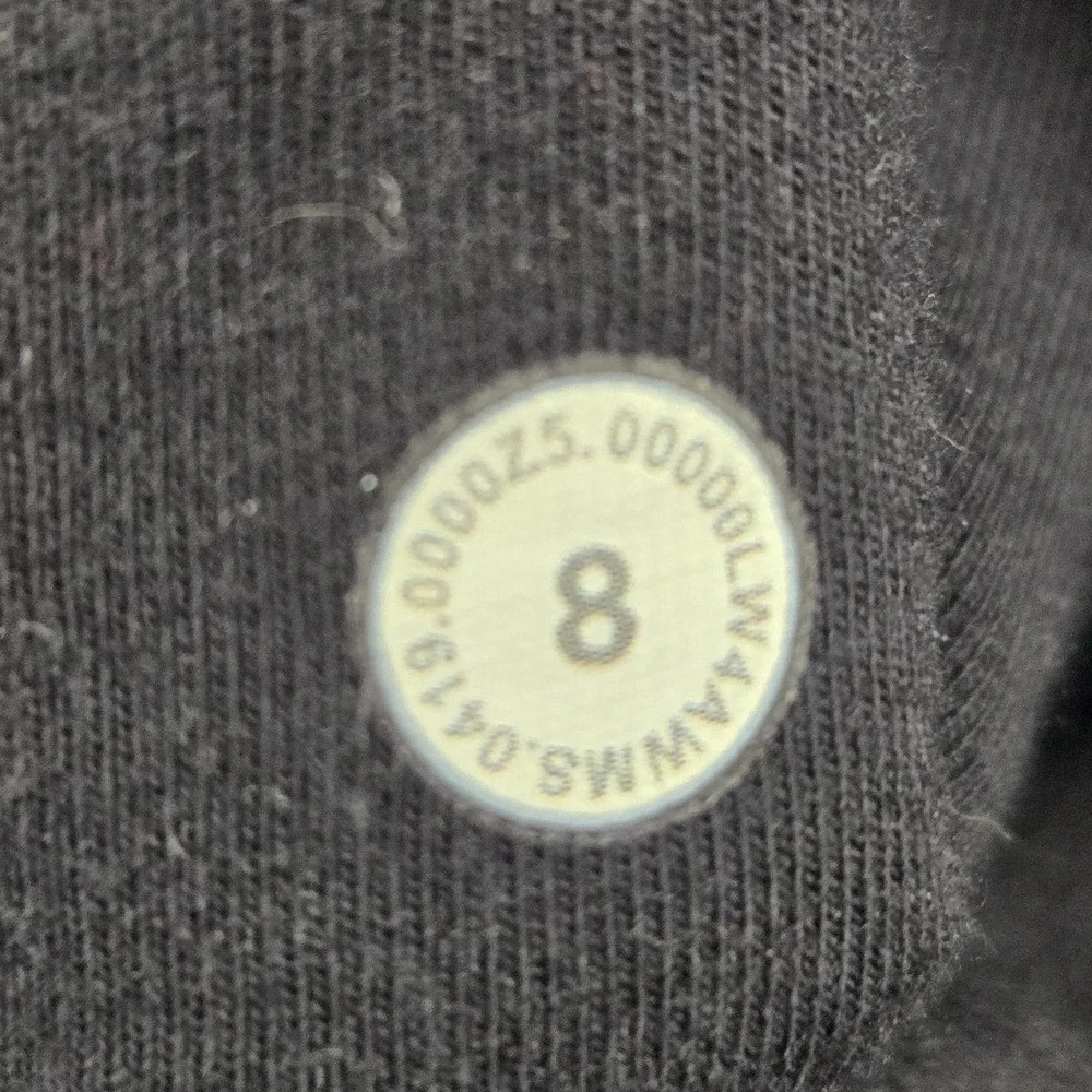 Lululemon Women Hoodie 8 Black Scuba Embroidery‎ Fleece Activewear Zipper